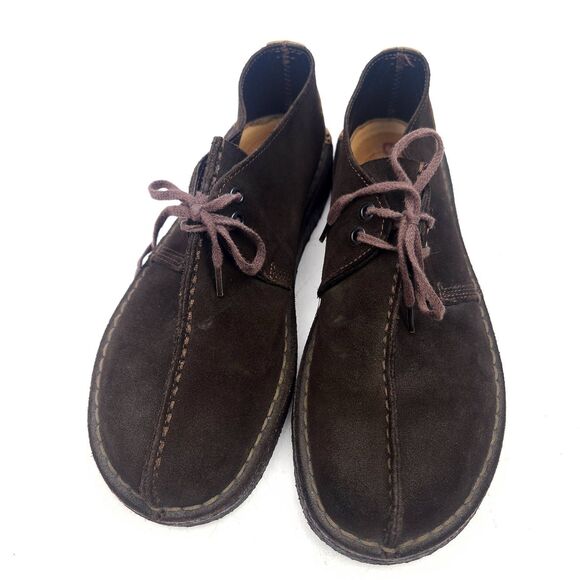 Clarks Originals Desert Trek Brown Leather Shoes Men's Size 9 M Crepe Sole - Picture 4 of 10